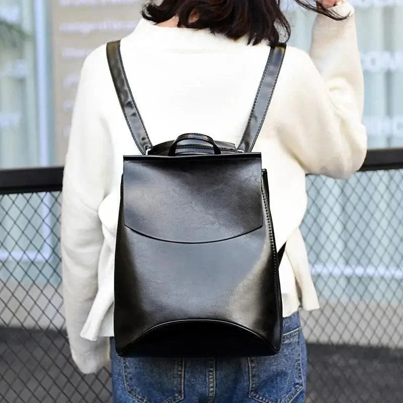 High-Quality Leather Backpack for Women and Teenage Girls