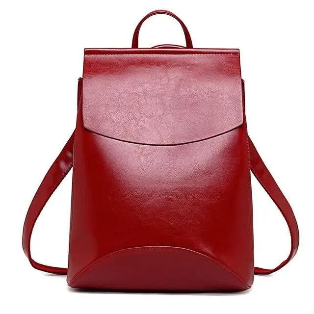 High-Quality Leather Backpack for Women and Teenage Girls