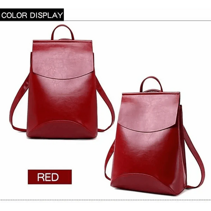 High-Quality Leather Backpack for Women and Teenage Girls