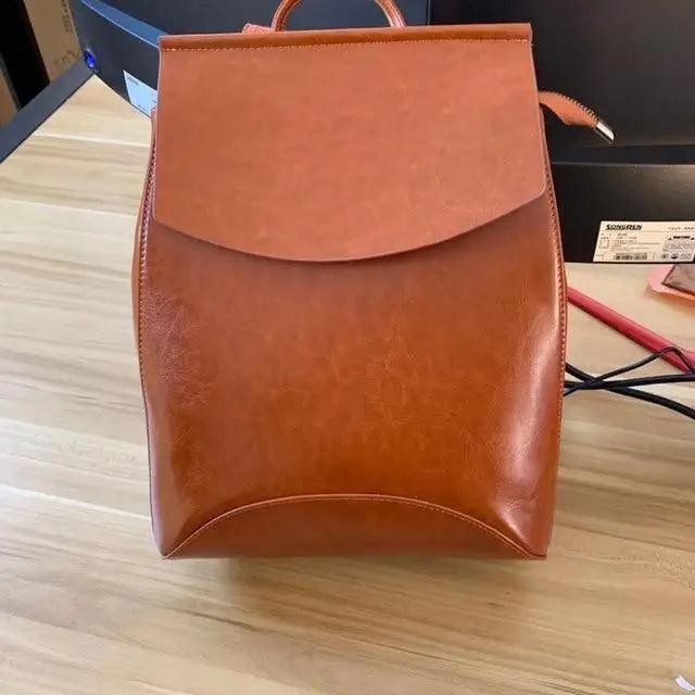 High-Quality Leather Backpack for Women and Teenage Girls