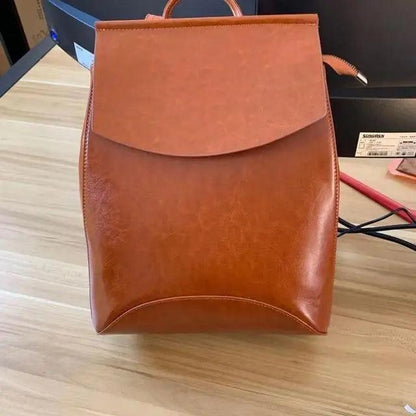 High-Quality Leather Backpack for Women and Teenage Girls