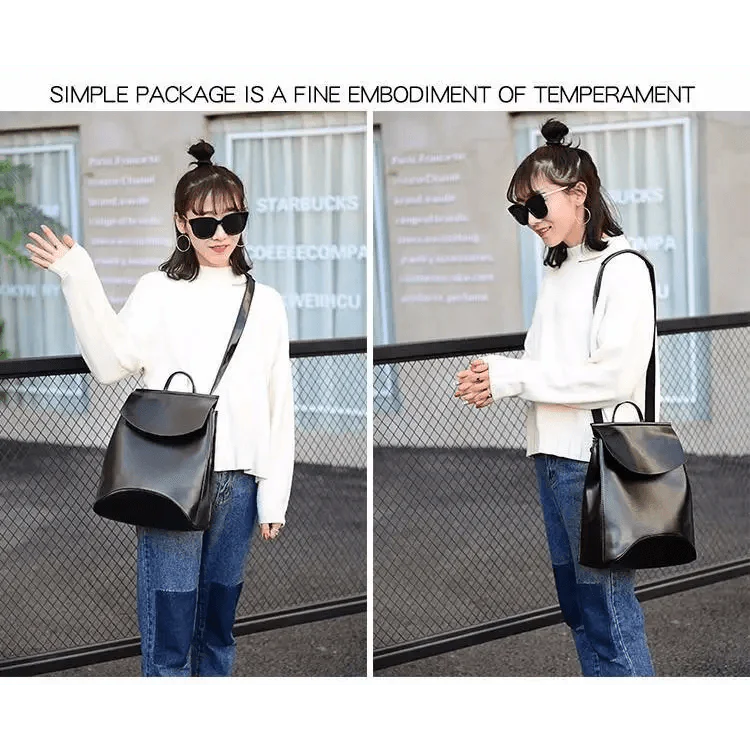 High-Quality Leather Backpack for Women and Teenage Girls