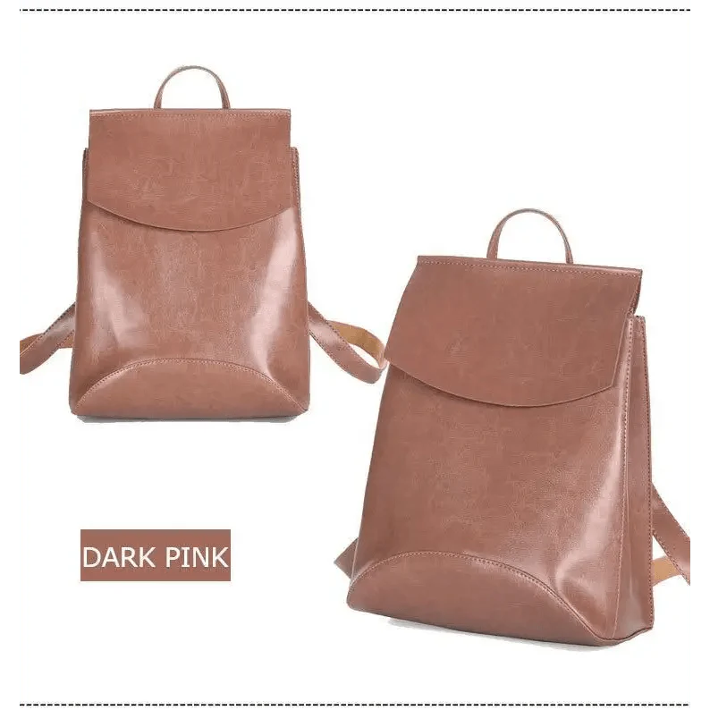 High-Quality Leather Backpack for Women and Teenage Girls