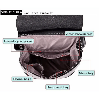 High-Quality Leather Backpack for Women and Teenage Girls