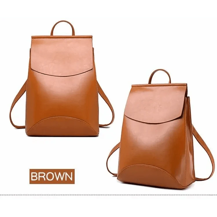 High-Quality Leather Backpack for Women and Teenage Girls