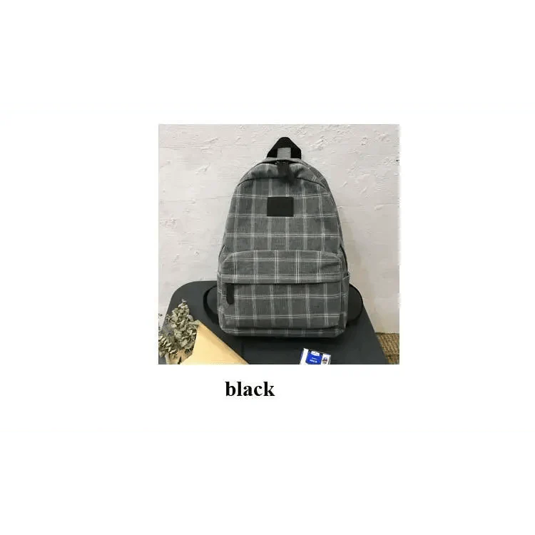 Casual Striped School Backpack for Women and Teenage Girls
