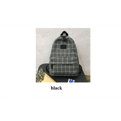 Casual Striped School Backpack for Women and Teenage Girls