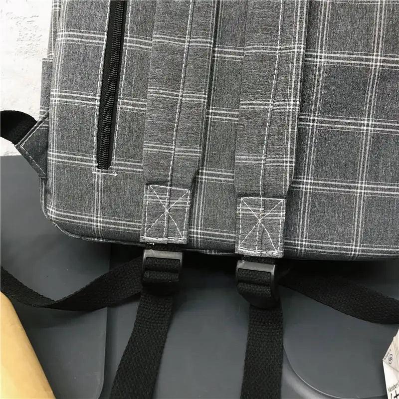 Casual Striped School Backpack for Women and Teenage Girls