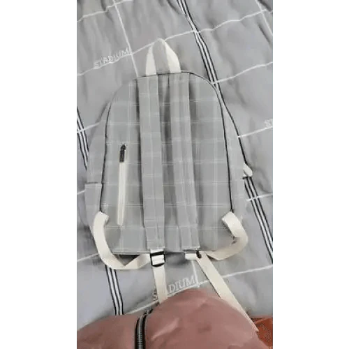 Casual Striped School Backpack for Women and Teenage Girls