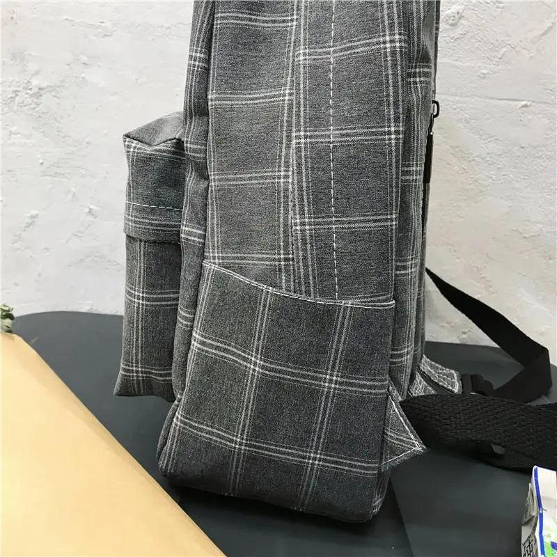 Casual Striped School Backpack for Women and Teenage Girls