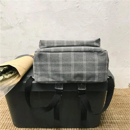 Casual Striped School Backpack for Women and Teenage Girls