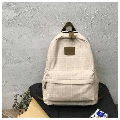 Casual Striped School Backpack for Women and Teenage Girls