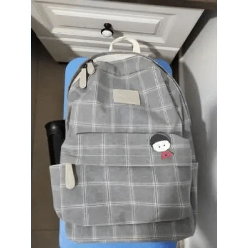 Casual Striped School Backpack for Women and Teenage Girls