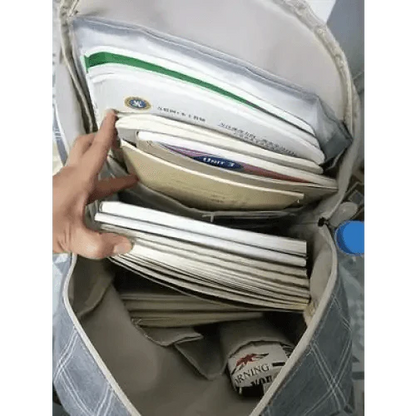 Casual Striped School Backpack for Women and Teenage Girls