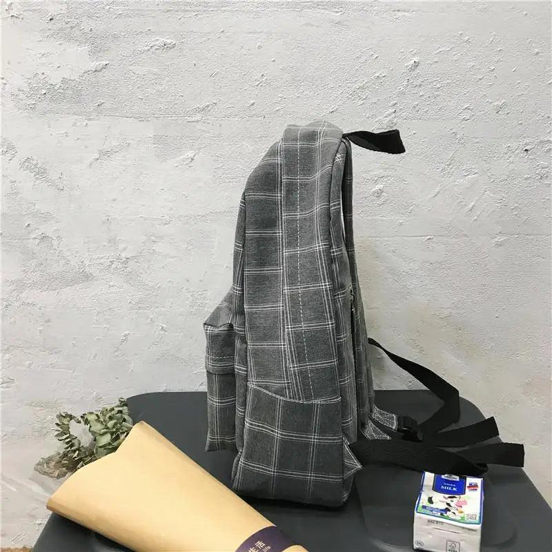 Casual Striped School Backpack for Women and Teenage Girls