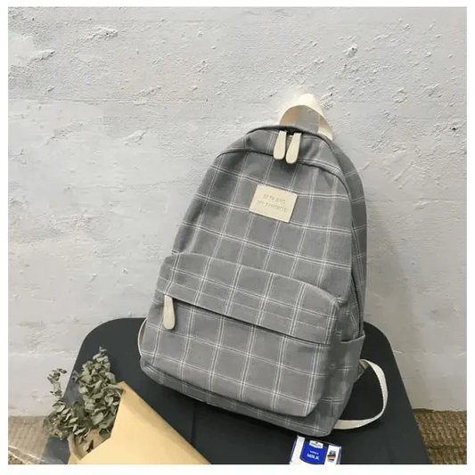 Casual Striped School Backpack for Women and Teenage Girls