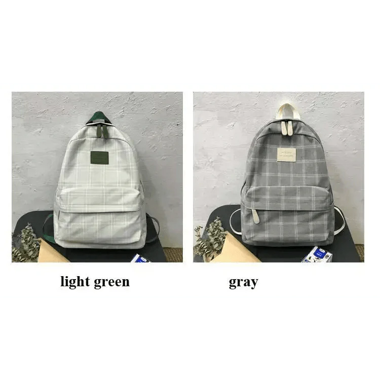 Casual Striped School Backpack for Women and Teenage Girls