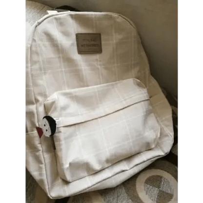 Casual Striped School Backpack for Women and Teenage Girls