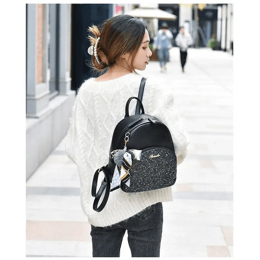 PU Leather Business Backpack for Ladies and Teenage Girls