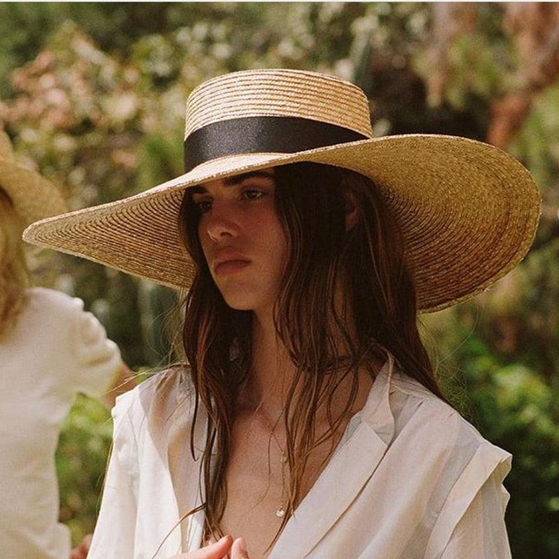 Oversized Summer Straw Hat for Women with Large Brim