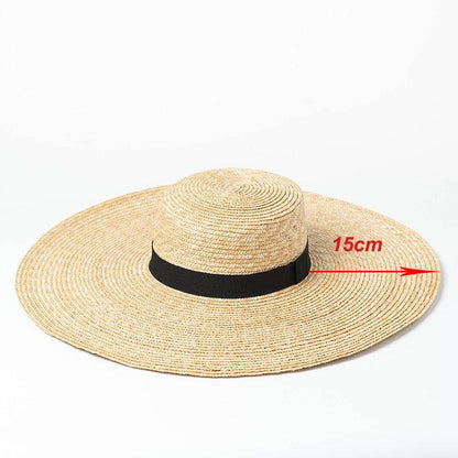 Oversized Summer Straw Hat for Women with Large Brim