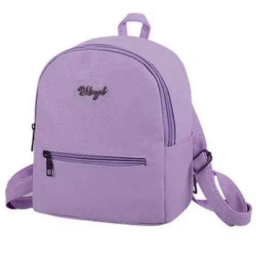 Simple Stylish Mini Solid Backpack for Women and Girls