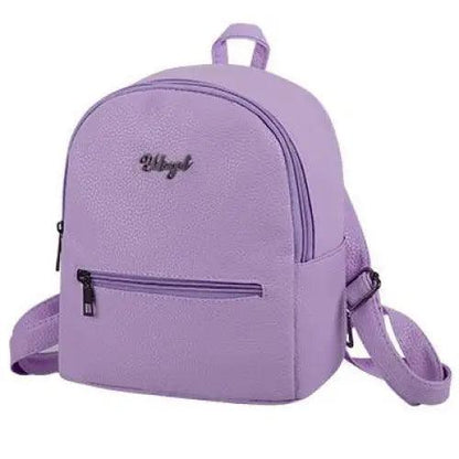 Simple Stylish Mini Solid Backpack for Women and Girls