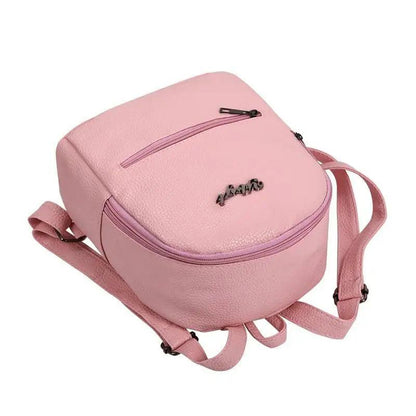 Simple Stylish Mini Solid Backpack for Women and Girls