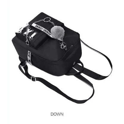 Vintage Waterproof Shoulder Backpack for Teenage Girls and Ladies