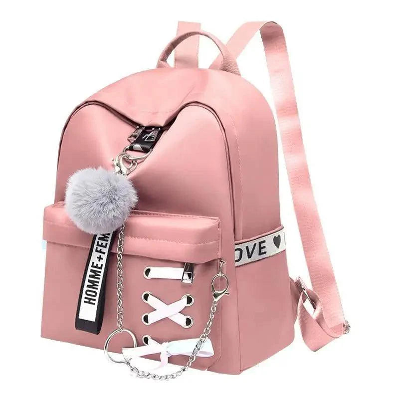 Vintage Waterproof Shoulder Backpack for Teenage Girls and Ladies
