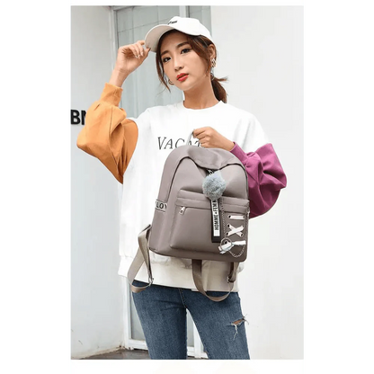 Vintage Waterproof Shoulder Backpack for Teenage Girls and Ladies