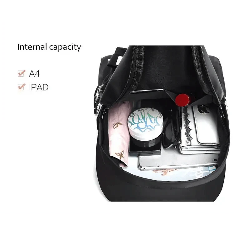 Vintage Waterproof Shoulder Backpack for Teenage Girls and Ladies