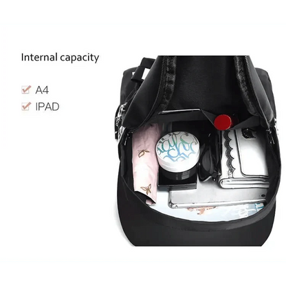 Vintage Waterproof Shoulder Backpack for Teenage Girls and Ladies