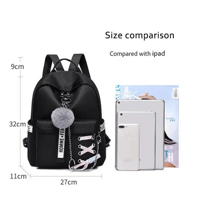 Vintage Waterproof Shoulder Backpack for Teenage Girls and Ladies