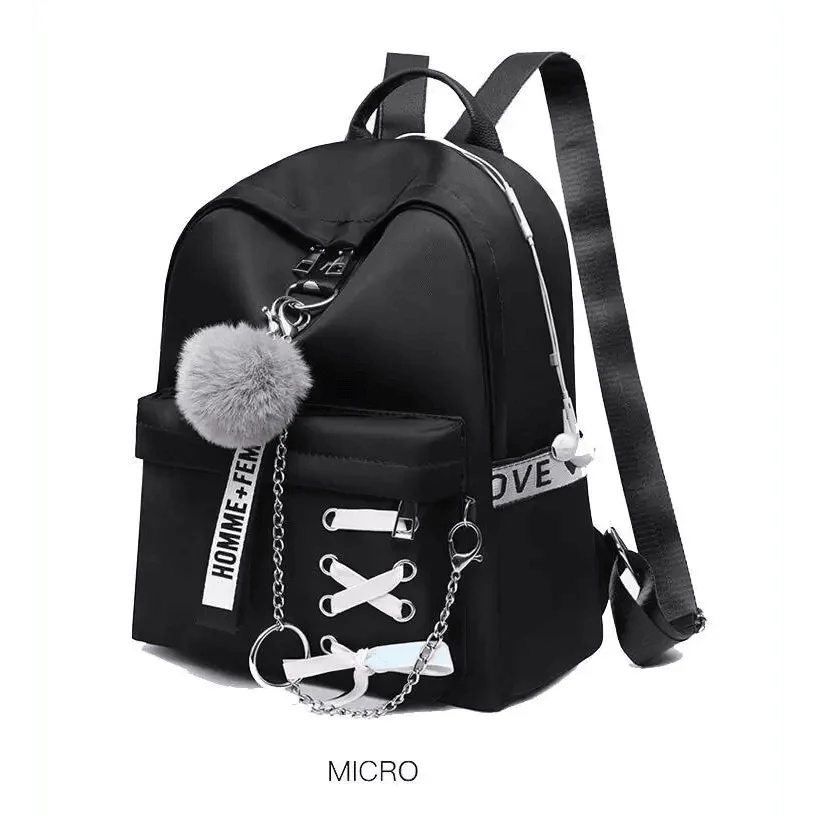 Vintage Waterproof Shoulder Backpack for Teenage Girls and Ladies