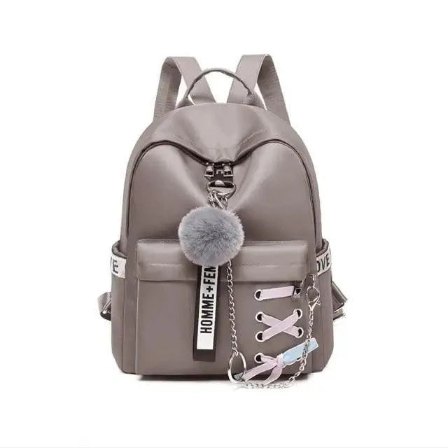 Vintage Waterproof Shoulder Backpack for Teenage Girls and Ladies
